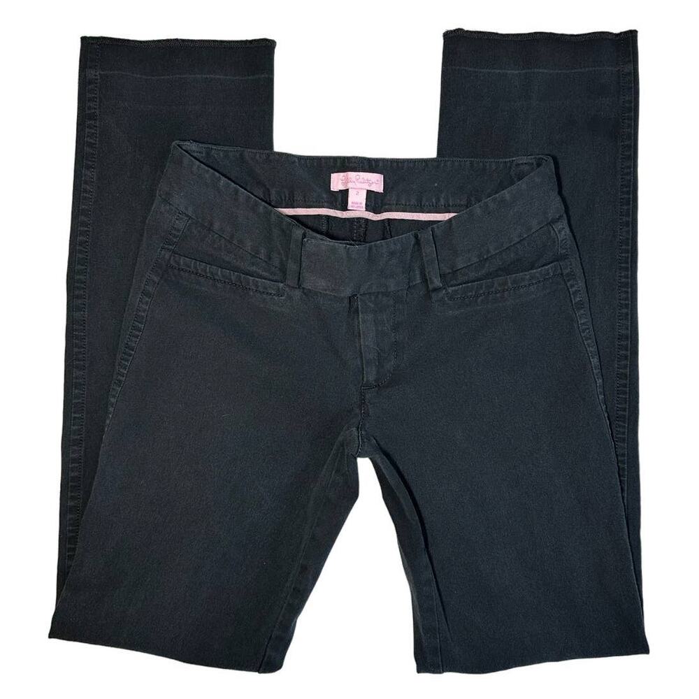 Lily Pulitzer Woman's Black Ankle Pants Size 2